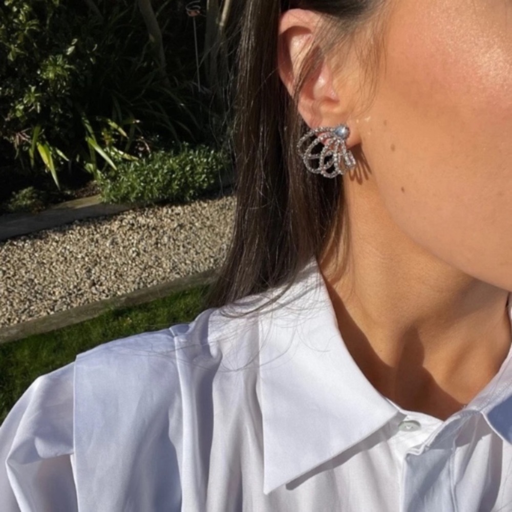 ALEXIS BITTAR Gold Crystal Lace Orbiting Thorny
Sculpted Essential Post Earrings - Picture 11 of 16